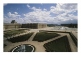 Vue extérieure et aérienne du château de Versailles  Parterre Nord et aile nord du château