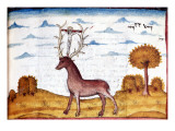 Manuscript  Hunting Scene: Stag