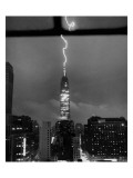 Lightning Striking the Empire State Building  New York City  July 9  1945