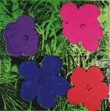 Flowers  c1964 (1 purple  1 blue  1 pink  1 red)