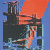 Brooklyn Bridge  c1983 (pink  red  blue)