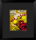 Marvel Comics Retro: The Invincible Iron Man Comic Panel  Fighting and Shooting