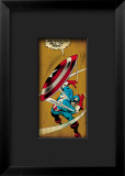 Marvel Comics Retro: Captain America Comic Panel  Throwing Shield