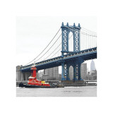 Manhattan Bridge with Tug Boat