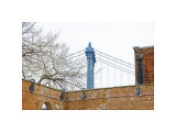Manhattan Bridge and Brick Wall