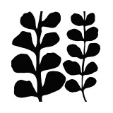 Maidenhair (black on white)