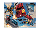 The Mighty Avengers 8 Group: Iron Man  Ms Marvel  Sentry and Wonder Man
