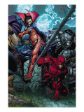 Ultimatum 4 Cover: Spider-Man  Daredevil  Dr Strange and Hulk