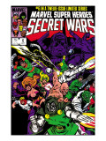 Secret Wars 6 Cover: Dr Doom  Absorbing Man  Lizard  Doctor Octopus  Wrecker and Ultron
