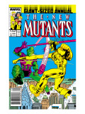 New Mutants Annual 3 Cover: Impossible Man and Warlock