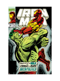 Iron Man 305 Cover: Iron Man and Hulk Fighting