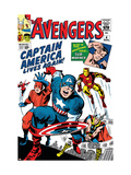 Avengers Classic 4 Cover: Captain America  Iron Man  Thor  Giant Man and Wasp