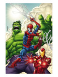 Marvel Adventures Super Heroes 1 Cover: Spider-Man  Iron Man and Hulk