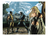 Wolverine 55 Group: Cyclops  Wolverine  Emma Frost and Sabretooth Fighting