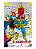 Infinity Gauntlet 5 Group: Thanos  Dr Strange  Silver Surfer  Adam Warlock and Nebula Crouching