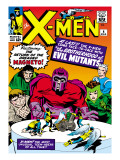 Marvel Comics Retro: The X-Men Comic Book Cover 4  Scarlet Witch  Quicksilver  Toad  Magneto