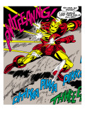 Marvel Comics Retro: The Invincible Iron Man Comic Panel  Fighting and Deflecting