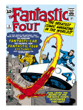 Marvel Comics Retro: Fantastic Four Family Comic Book Cover 3  Flying