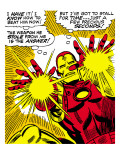Marvel Comics Retro: The Invincible Iron Man Comic Panel  Fighting and Shooting