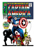 Marvel Comics Retro: Captain America Comic Book Cover 100  with Black Panther  Thor  Namor  Wasp