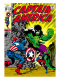 Marvel Comics Retro: Captain America Comic Book Cover 110  with the Hulk and Bucky