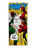 Marvel Comics Retro: The Invincible Iron Man Comic Panel  Fighting