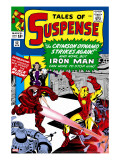 Tales Of Suspense 52 Cover: Crimson Dynamo  Iron Man and Black Widow Fighting
