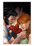 Marvel Knights Spider-Man 13 Cover: Spider-Man  Wolverine  and Mary Jane Watson