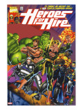 Heroes For Hire 1 Cover: Cage  Luke  Iron Fist  Hulk and Black Knight