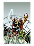 Giant-Size Marvel TPB Cover: Thor  Captain America  Iron Man  Vision and Scarlet Witch Charging