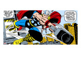 Marvel Comics Retro: Mighty Thor Comic Panel  Flying and Jumping