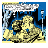 Marvel Comics Retro: Love Comic Panel  Kissing in the Park