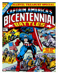 Captain America Bicentennial Battles Cover: Captain America Charging