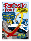 Marvel Comics Retro: Fantastic Four Family Comic Book Cover 3  Flying