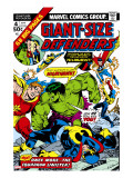 Giant-Size Defenders 4 Cover: Hulk  Dr Strange  Hyperion  Dr Spectrum and Nighthawk Fighting