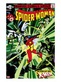 Spider-Woman 38 Cover: Spider Woman  Colossus  Juggernaut  Angel  Storm and X-Men