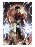 Dark Reign: Young Avengers 4 Cover: Wiccan and Enchantress