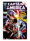 Captain America Annual 8 Cover: Captain America and Wolverine Flying