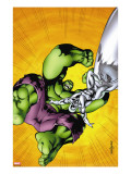 Marvel Adventures Hulk 7 Cover: Hulk and Silver Surfer