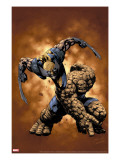 X-Men / Fantastic Four 4 Cover: Thing and Wolverine