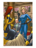 X-Men: First Class 1 Group: Marvel Girl  Angel  Xavier  Charles and Invisible Woman Fighting