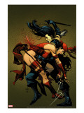 The New Avengers 31 Cover: Elektra  Lopez and Maya
