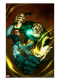 Ultimate Fantastic Four 51 Cover: Mr Fantastic and Thanos