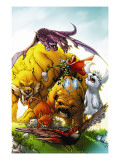 Tails of the Pet Avengers 1 Cover: Lockjaw  Lockheed  Zabu  Redwing  Hairball  Ms Lion and Throg