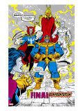 Infinity Gauntlet 5 Group: Thanos  Dr Strange  Silver Surfer  Adam Warlock and Nebula Crouching
