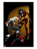 Ultimate Spider-Man 84 Cover: Spider-Man  Black Cat and Elektra