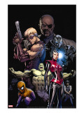 Ultimate Avengers 3 Cover: Red Wasp  Hulk  Spider-Man  Hawkeye  Nick Fury and War Machine