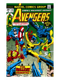Avengers 144 Cover: Hellcat  Captain America  Iron Man  Beast  Vision and Avengers Charging