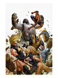 Agents of Atlas 5 Cover: Namora  Ms Marvel  Wolverine  M-11  Spider-Man and Gorilla-Man
