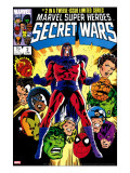 Secret Wars 2 Cover: Magneto  Hulk  Spider-Man  Thing  Iron Man and Thor
